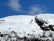 Uitzicht op het freeridegebied bij de Horgaletten