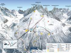 Pistekaart Grands Montets – Argentière (Chamonix)