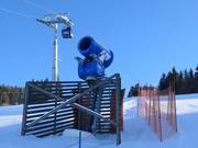 Sneeuwkanonnen op de dalafdaling