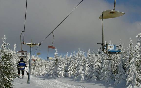 Hoogste dalstation in Železná Ruda – skigebied Pancíř