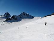 Brede en gemakkelijke pistes op de Tiefenbachferner