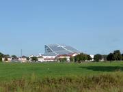 Uitzicht op de skihal alpincenter Hamburg-Wittenburg