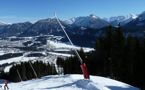 Sneeuwzekerheid natuurparkregio Reutte – Sneeuwzekerheid Hahnenkamm – Höfen/Reutte