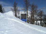 Pistebewegwijzering bij Castle Mountain