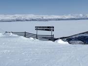 Pistebewegwijzering in het skigebied Björkliden