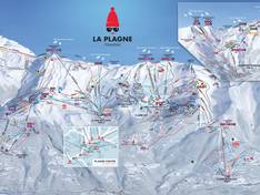 Pistekaart La Plagne (Paradiski)