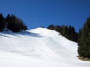 Zwarte piste naast de Gipfellift