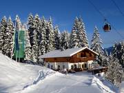 Skihut aan de dalafdaling Hochzillertal
