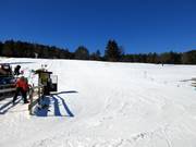 Beginnerspiste bij de oefenlift