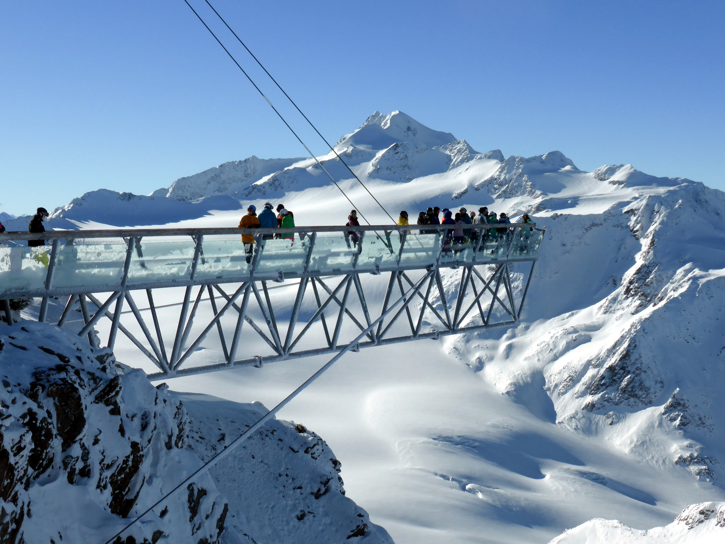Beelden van het skigebied Sölden