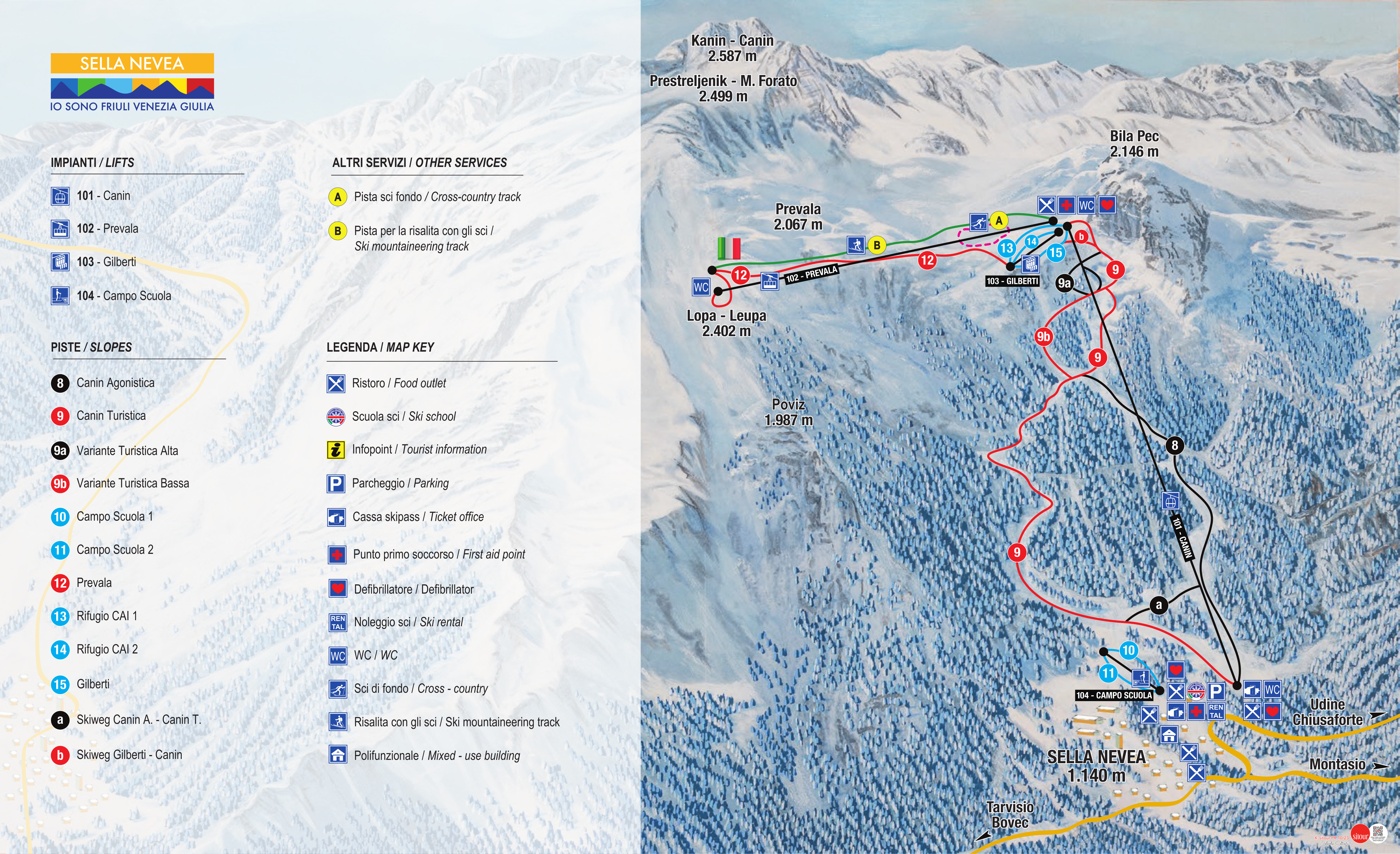 Skigebied Kanin – Sella Nevea/Bovec
