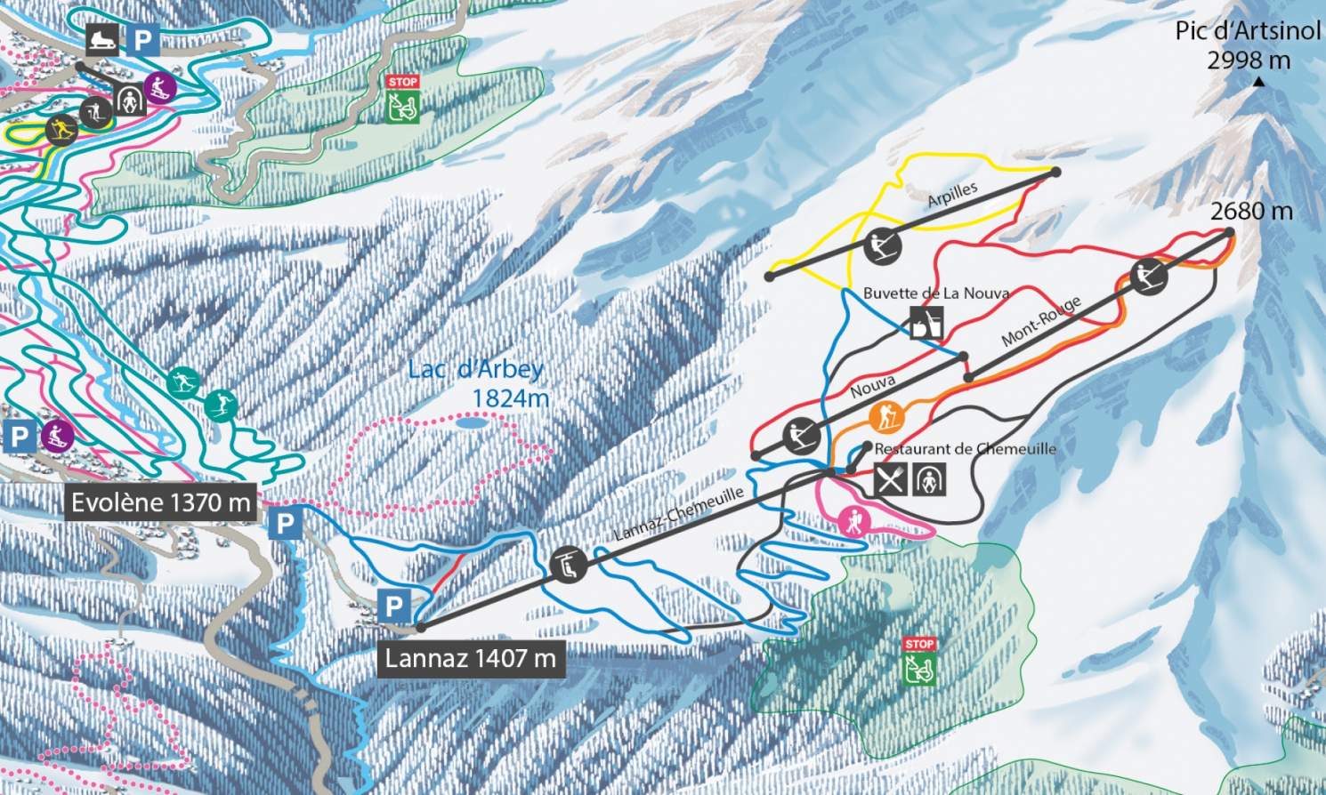 Skigebied Evolène