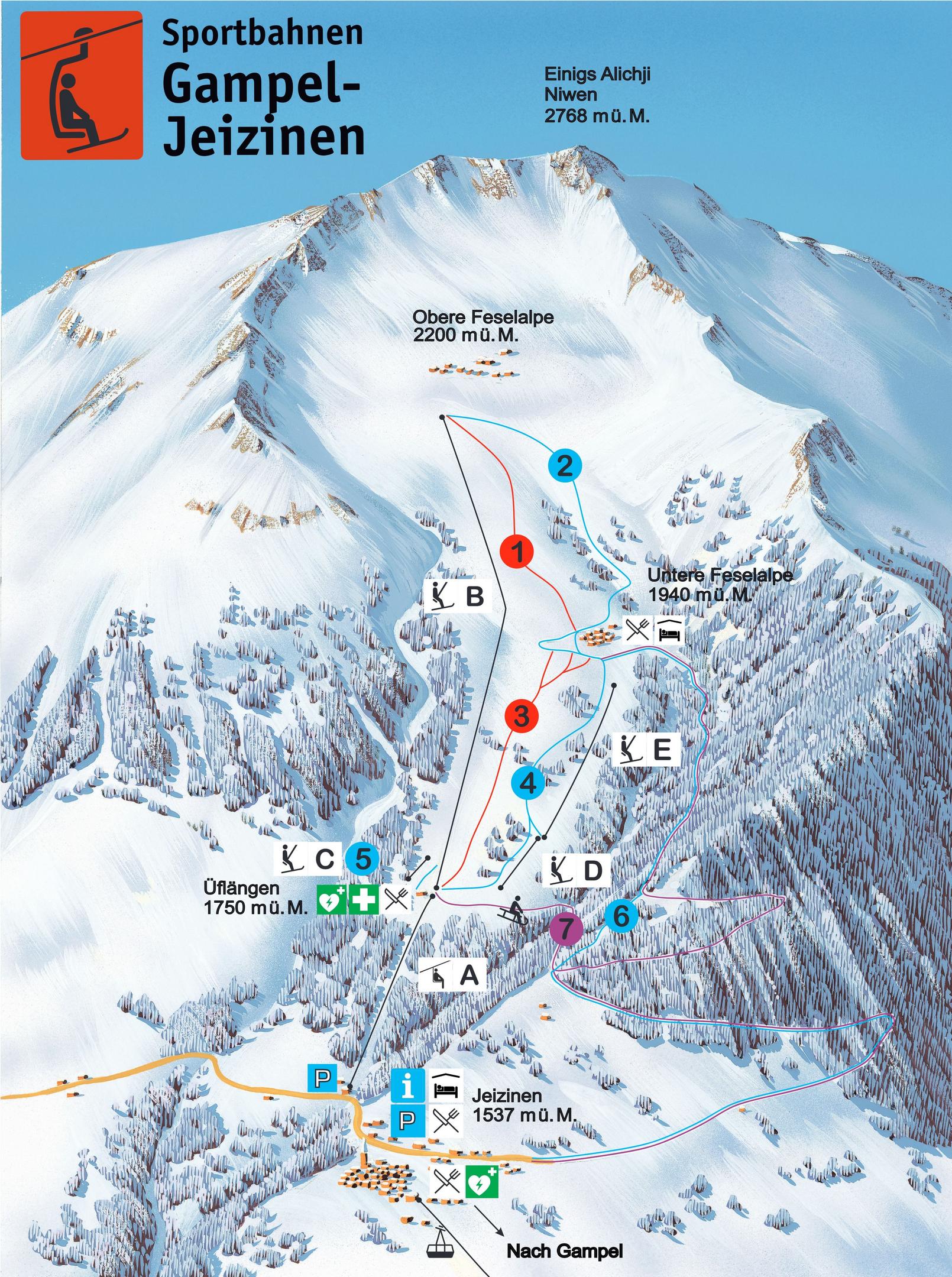 Skigebied Jeizinen Feselalp – Gampel/Steg