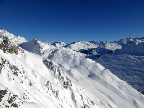 Alpen: Grootte van de skigebieden – Grootte St. Anton/St. Christoph/Stuben/Lech/Zürs/Warth/Schröcken – Ski Arlberg