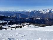 Uitzicht vanaf Fortino in de richting van de Dolomieten