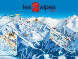 Pistekaart Les 2 Alpes