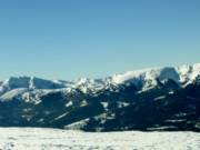 Uitzicht vanaf het hoogste punt van het skigebied