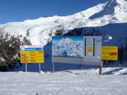 Informatiebord bij het bergstation Goldried