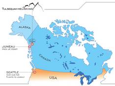 Pistekaart Tulsequah Heliskiing