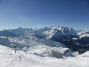 Uitzicht richting Wetterhorn en Finsteraarhorn
