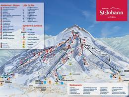 Pistekaart St. Johann in Tirol/Oberndorf – Harschbichl