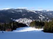 Uitzicht vanaf de Hromovka op de plaats Spindlermühle