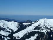 Uitzicht vanaf de Ragazer Blanke tot aan de Bodensee